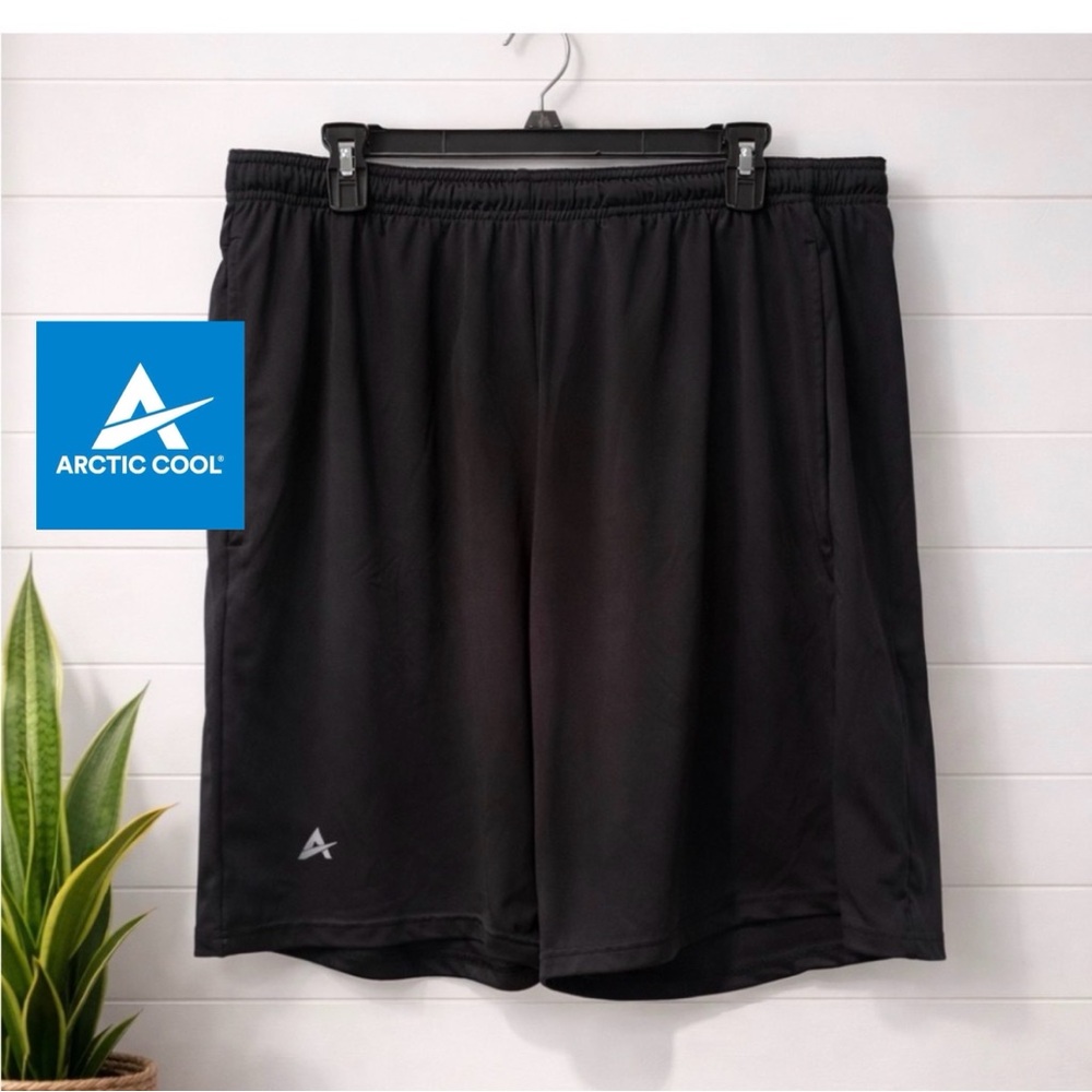 🖤🩵👉Men’s Arctic Cool Black Cooling Athletic Shorts | Performance Training | XL